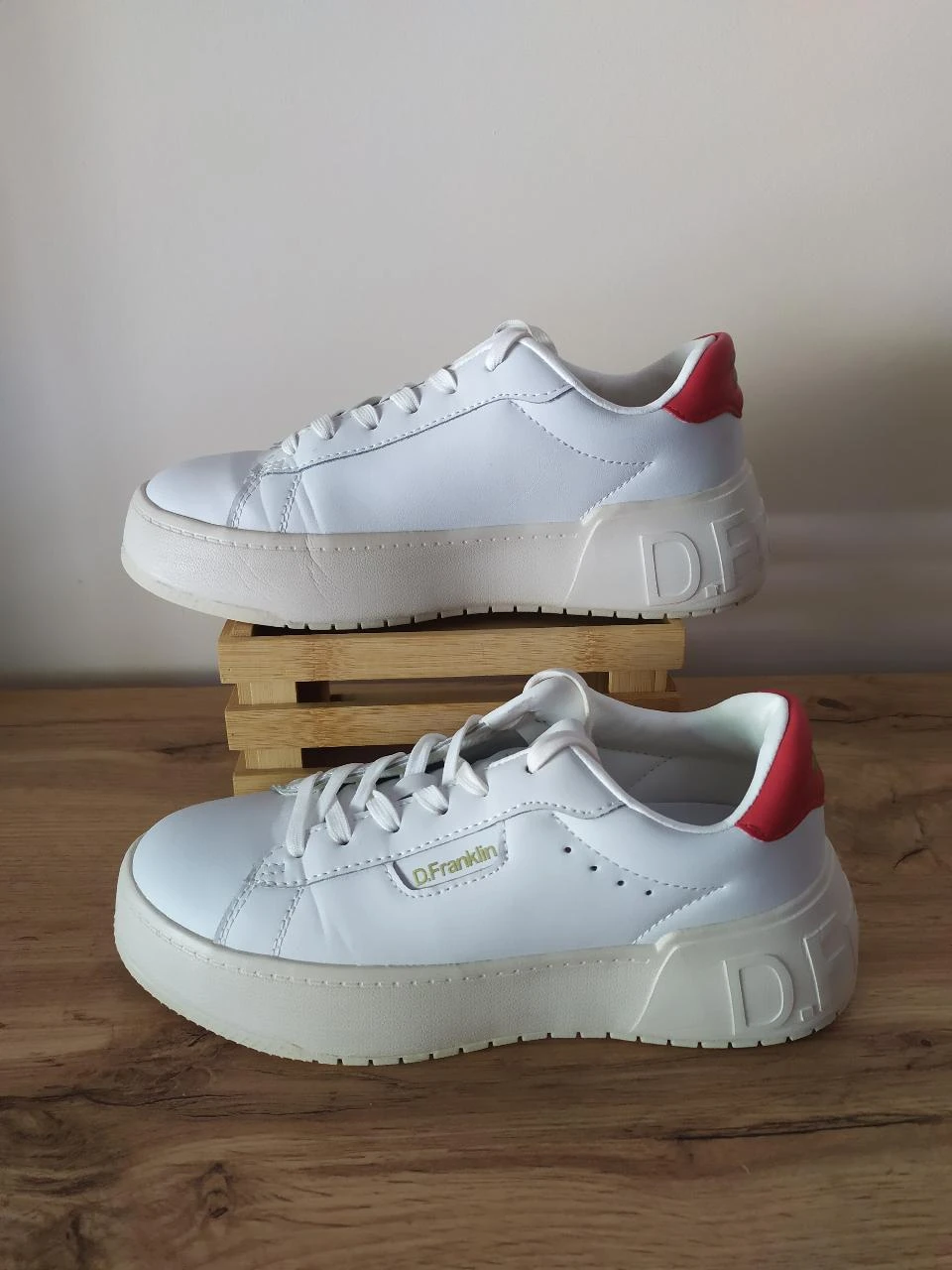 D.Franklin Baskets blanches à plateforme EU 37 Chaussures épaisses décontractées – photo 2